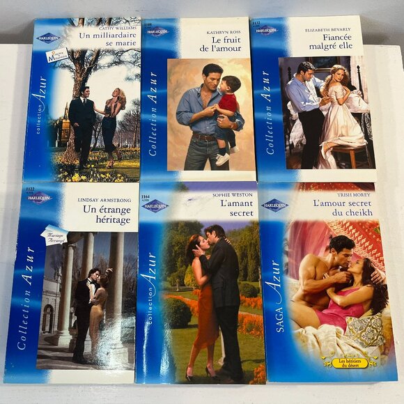Lot of 34 "Harlequin Azur" French Paperback Romance Novels - Excellent condition - Picture 7 of 9